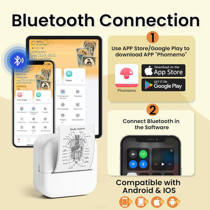 Mini Impresora Térmica Portátil Bluetooth & WiFi – Imprime Donde Quieras 🖨️📱