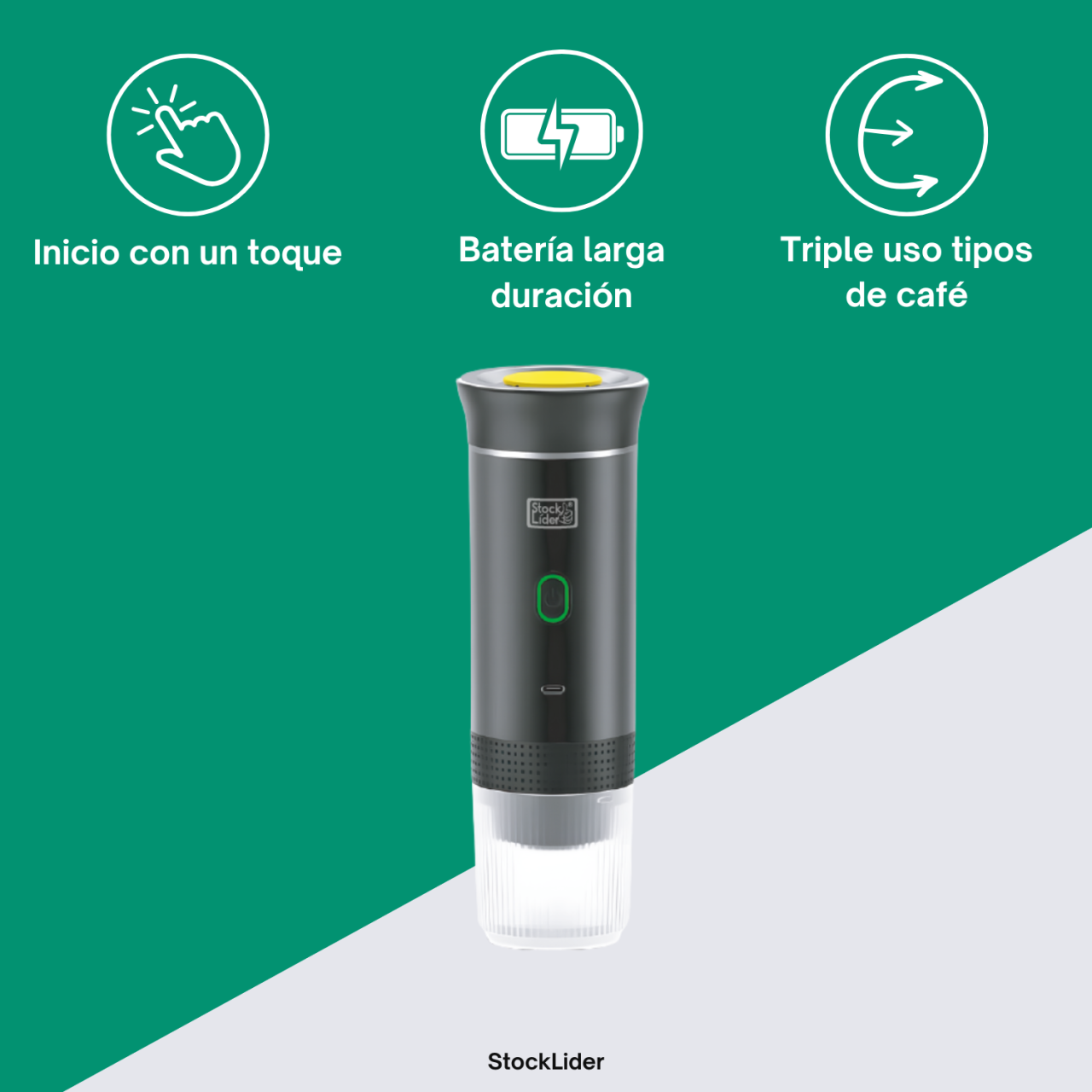 Cafetera Portátil – ¡Café Fresco en Cualquier Momento y en Cualquier Lugar!
